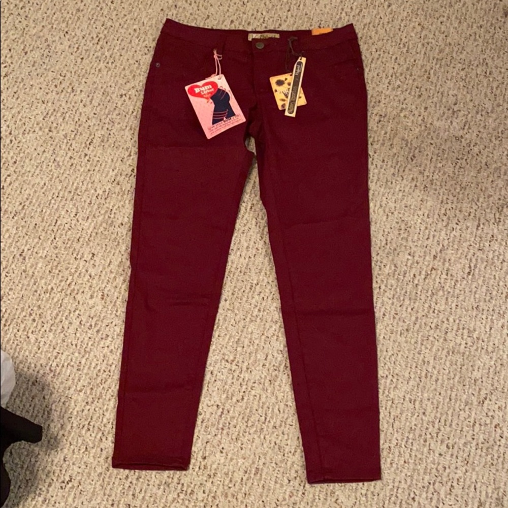 Burgandy Colored Jeans